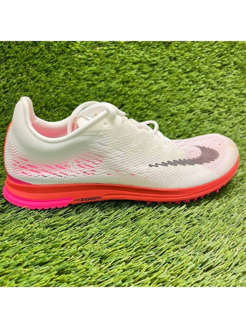 Nike Spike Flat Rawdacious Mens Size 7.5 White Pink Running Track & Field Shoes